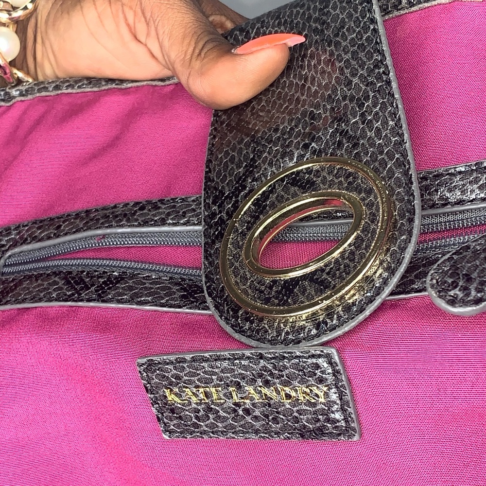 Kate Landry Python Textured Oversized Tote - image 8